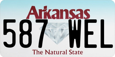 AR license plate 587WEL