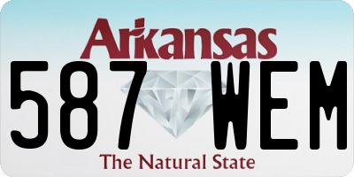 AR license plate 587WEM