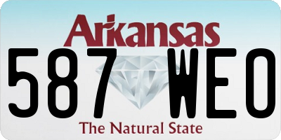 AR license plate 587WEO