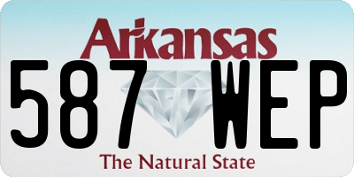 AR license plate 587WEP