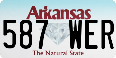 AR license plate 587WER