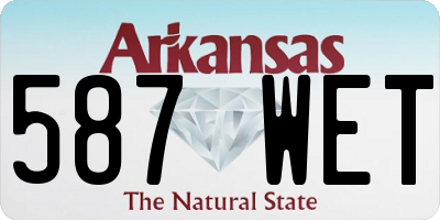 AR license plate 587WET