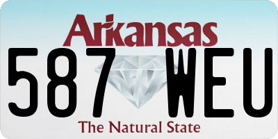AR license plate 587WEU
