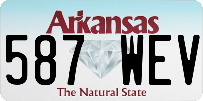 AR license plate 587WEV