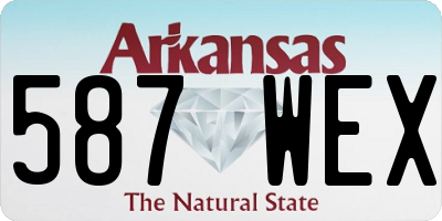 AR license plate 587WEX