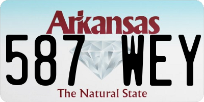 AR license plate 587WEY