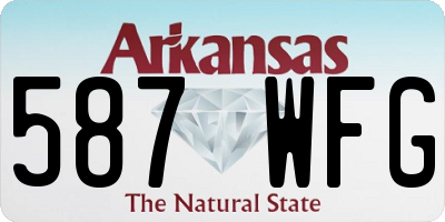 AR license plate 587WFG