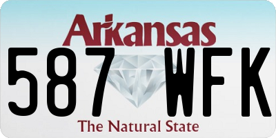 AR license plate 587WFK