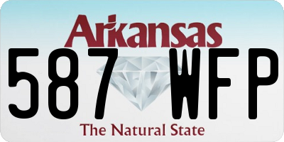 AR license plate 587WFP