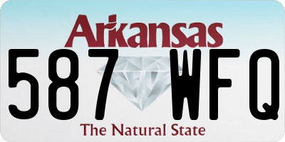 AR license plate 587WFQ
