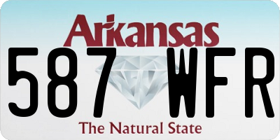 AR license plate 587WFR