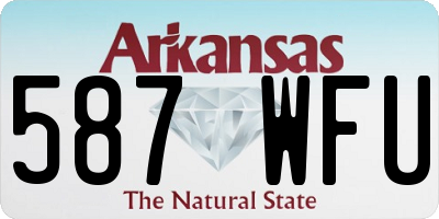 AR license plate 587WFU