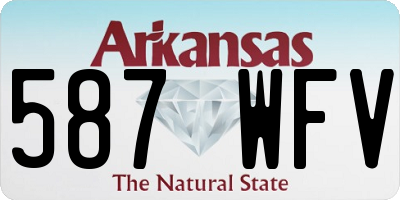 AR license plate 587WFV