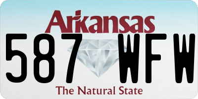 AR license plate 587WFW