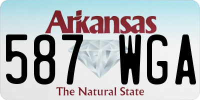 AR license plate 587WGA