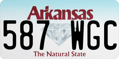 AR license plate 587WGC