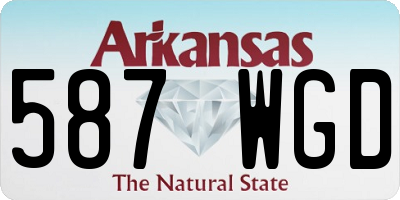 AR license plate 587WGD