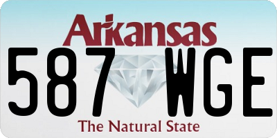 AR license plate 587WGE