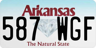 AR license plate 587WGF
