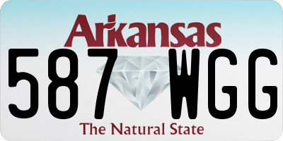 AR license plate 587WGG