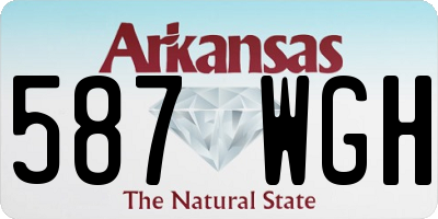 AR license plate 587WGH