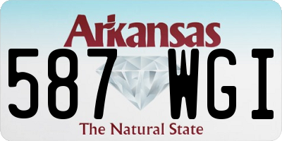 AR license plate 587WGI