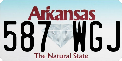 AR license plate 587WGJ