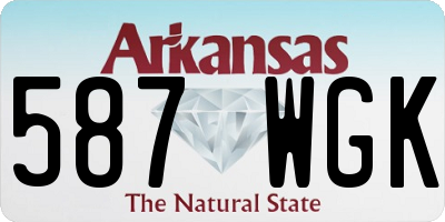 AR license plate 587WGK