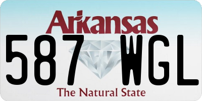 AR license plate 587WGL