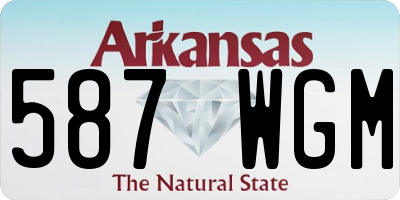 AR license plate 587WGM