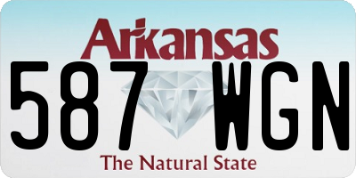 AR license plate 587WGN