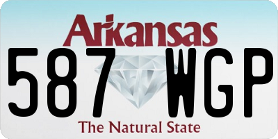 AR license plate 587WGP
