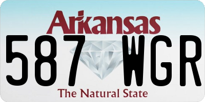 AR license plate 587WGR