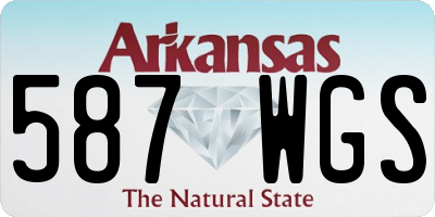 AR license plate 587WGS