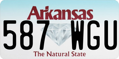 AR license plate 587WGU