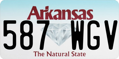 AR license plate 587WGV