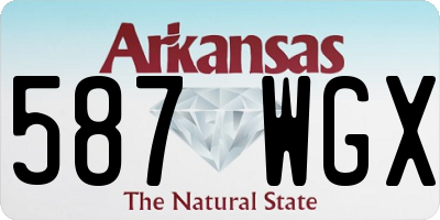 AR license plate 587WGX
