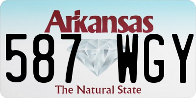 AR license plate 587WGY
