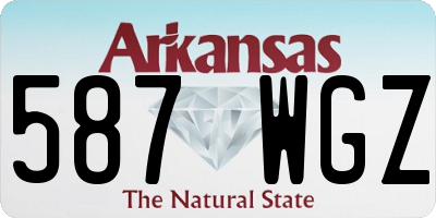 AR license plate 587WGZ