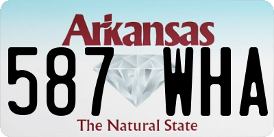 AR license plate 587WHA