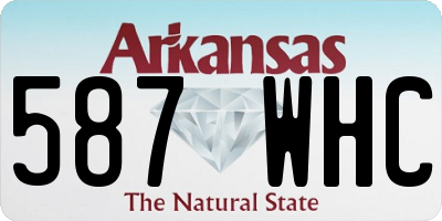 AR license plate 587WHC