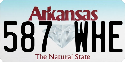 AR license plate 587WHE