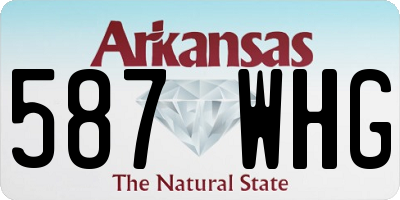 AR license plate 587WHG