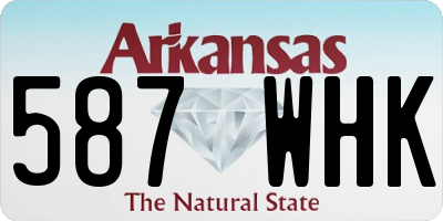 AR license plate 587WHK