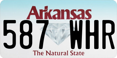 AR license plate 587WHR