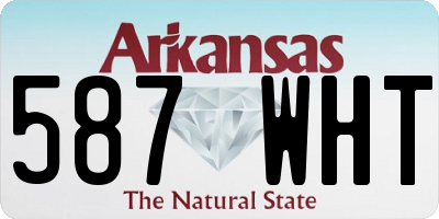 AR license plate 587WHT