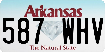 AR license plate 587WHV