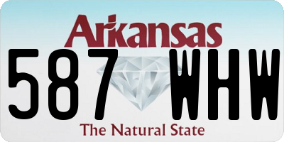 AR license plate 587WHW