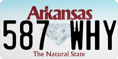 AR license plate 587WHY