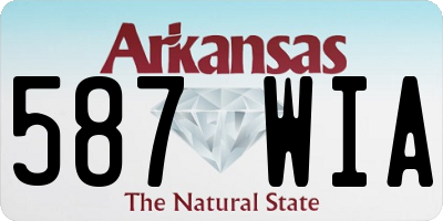 AR license plate 587WIA